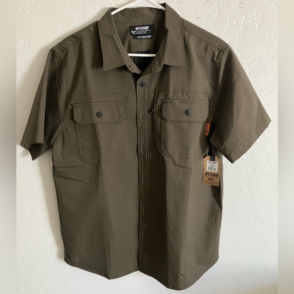 OFF THE GRID - Thunderbolt shirt- short sleeve (Olive)